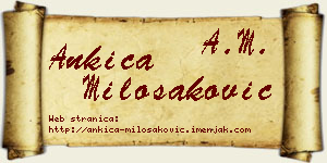 Ankica Milošaković vizit kartica